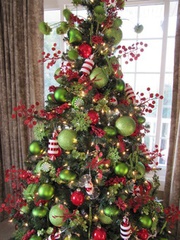 A Christmas tree with decorations